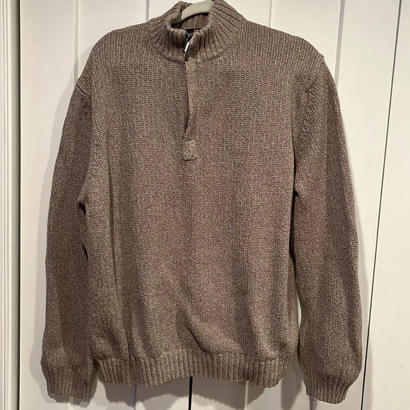 BLUE HARBOR BY MARKS & SPENCER 1/4 ZIP SWEATER Silk Blend MEN'S Sz XL - Picture 1 of 7